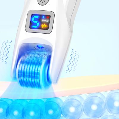 China Custom logo 2023 face lift electric led electric led derma G5 roller G5 EMS light roller 1.5mm for hair regrowth skin rejuvenation for sale