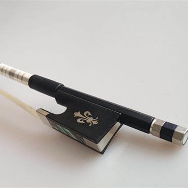 China Good quality professional carbon fiber violin black violin cello bow4/4 for sale