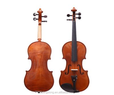 China Solid flawless famous brand high quality solidwood student flamed violin for sale