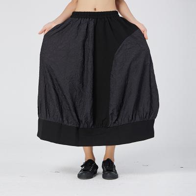 China Plus size Autumn Fashion Stitching Contrast Color skirts plus size women's skirts slim casual skirts design girl's skirt 3051 for sale