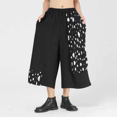 China Wholesale New 2022 Spring Women's Breathable Wide Leg Pants With Dot Decoration Loose Trousers Women's Stylish Casual Pants 2620 for sale