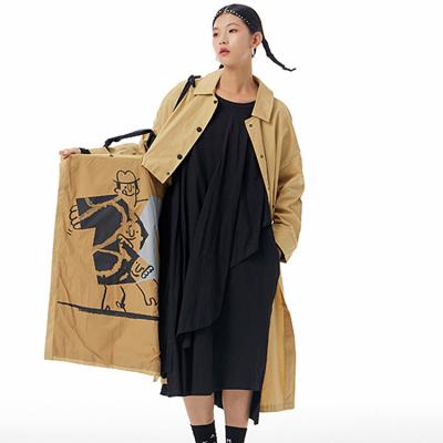 China Plus Size Women Plus Size Coats Single Mid Length Coat 2022 Autumn New Solid Color Clothing Personality Design Casual Jacket 61958 for sale