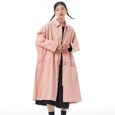 China 2021 Hot Sale Autumn And Winter New Style Plus Size Plus Size Women's Pure Color Fashion Coat Drawstring Women's Clothing 61936 for sale