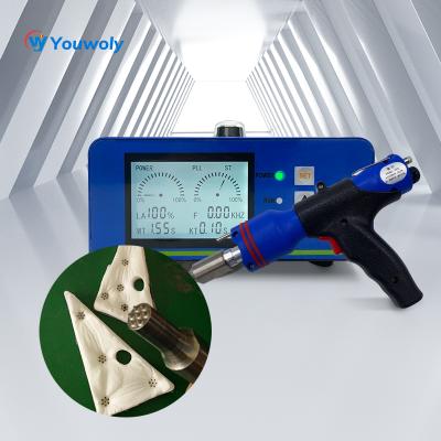 China Portable Ultrasonic Plastic Welder PVC Spot Welding Machine 28khz 1200w for Sound Insulation Cotton Car Door Panels for sale