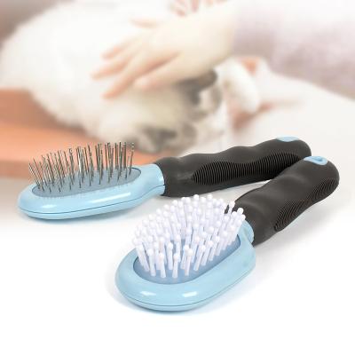 China Wholesale Grooming Brush Pin Comb Pet Cat Massage Pet Dog Hair Removal Slicker Mold Beauty Brush Factory Viable Cleaning for sale