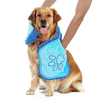 China Wholesale Sustainable Super Luxury Water Drying Pet Microfiber Dog Towel Absorbent Bath Towel for sale