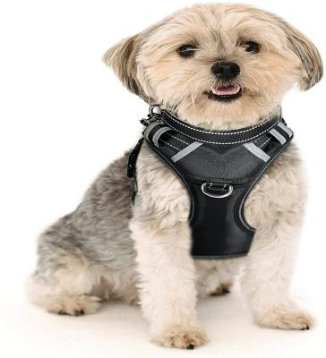 China Soft Comfortable Safety Breathable Adjustable Reflective Reflective No Pull Dog Pet Harness Pet Harness for sale