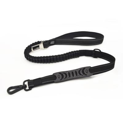 China Reflective Durable Heavy Duty Car Seat Belt With Wires Strong Reflective Bungee Dog Leash For Walking Running for sale