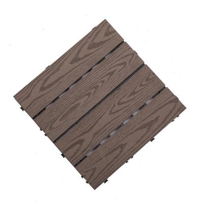 China Contemporary wood plastic composite wpc deck tiles outdoor diy floor patio tiles flooring for sale