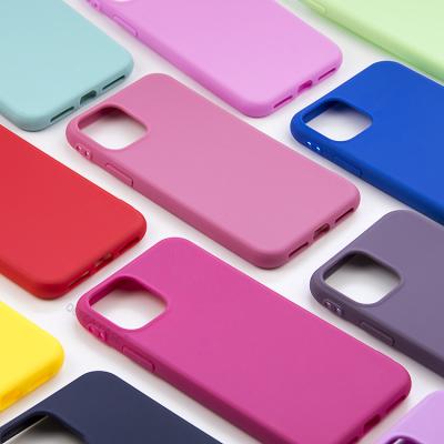 China Anti-drop For iPhone Xs Max Case Cover Silicone Slim TPU Matte Silicone Cover Case Para For iPhone 13 12 pro Max Phone Case for sale