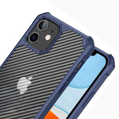 China Anti-drop For iPhone 12 Case With Air Shockproof Cover Four Corner Cushion Full Protection For iPhone 12 Carbon Fiber for sale