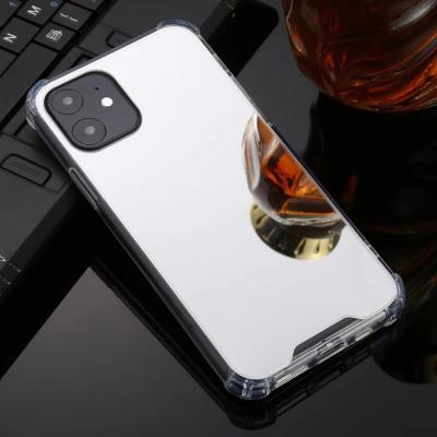 China Anti-fall For iPhone Xs Max Makeup Case Fashion Make Up Black Mirror Case For iPhone 11 12 Pro Max Case With Mirror for sale