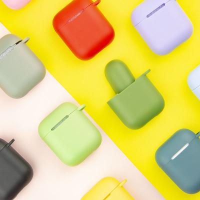 China 2021 Anti-fall For Airpod Case Pro TPU Silicone Hot Soft Case Anti Fall Ear Hook For Airpod Case With Key Chain for sale