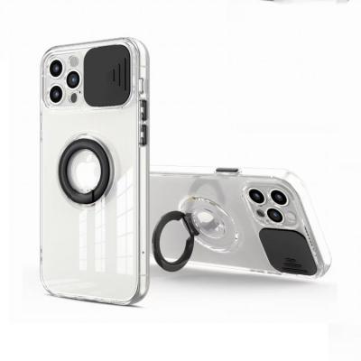 China 2021 New Clear Case Anti-fall Camera Mobile Cover Slider For iPhone 12 Pro Max Phone Case With Handle Holder for sale