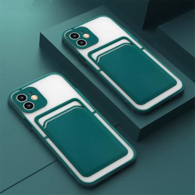 China Anti-drop Card Slot Phone Case For iPhone 13 Pro Lens Protective Card Case 2021 Card Slot Phone Case For iPhone 13 Pro Max for sale