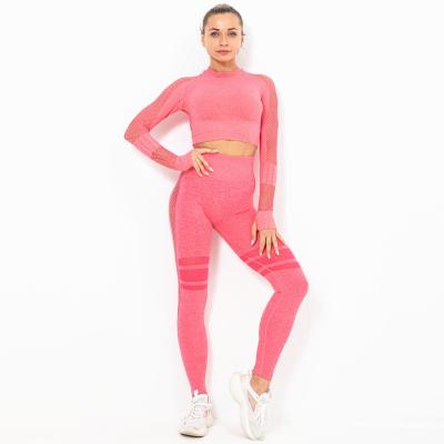 China Wholesale Breathable Gym Fitness Wear Yoga Fitness Clothing Suit Woman Sports Running Slim Clothes for sale