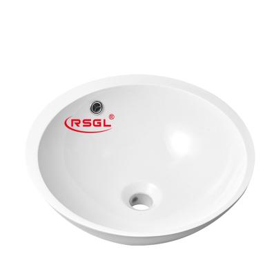 China Durable Basin Bowl Round Artificial Stone Hand Wash Sink for sale