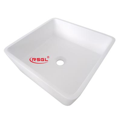 China Durable Wholesale Square Toilet Small Sink Solid Outdoor Bath Sink for sale