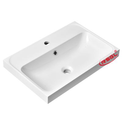 China Durable Basin Specification Bathroom Wash Sink With Groove Side To Prevent Overflow for sale