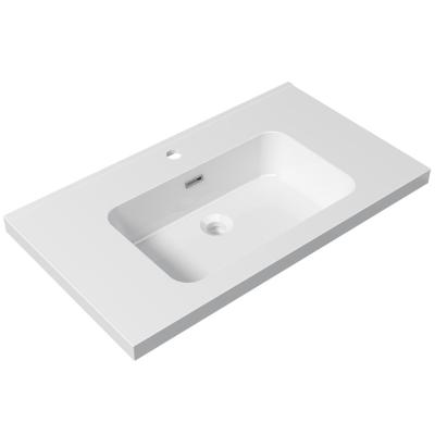 China Durable Square Sink For Bathroom Artificial Stone Wash Basin for sale