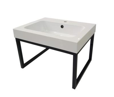 China Durable 60CM Height Wide Height Vanity Basin Pure White Bathroom Sink for sale