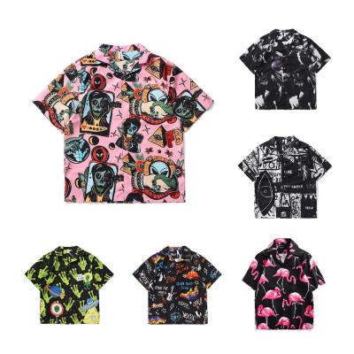 China Wholesale Custom Print QUICK DRY Cotton Hawaiian Shirts Shorts Sleeves Casual Mens Summer Shirts for sale