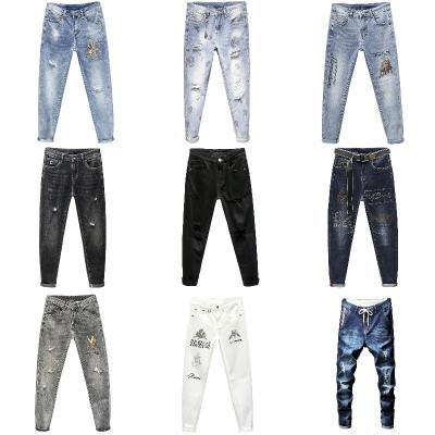 China Wholesale Cheap QUICK DRY fashion super tight men's pants hollow casual ripped jeans for sale