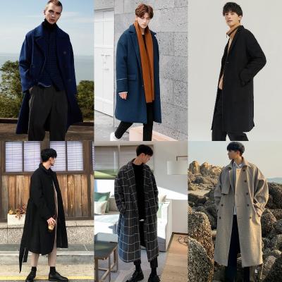 China wholesale cheap Anti-wrinkle 2021 new men's long coat men's woolen coat fashion woolen coat for sale