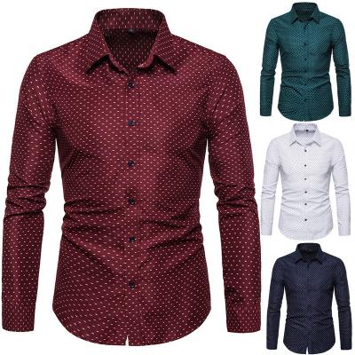 China Anti-pilling 2021 Hot Sell Long Sleeve African Floral Printing Casual Clothing Men's Shirts for sale