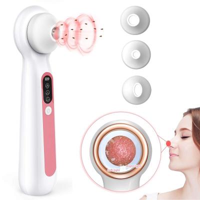 China Mini Ultrasonic Blackhead Remover Nose Acne Blackhead Remover Black Head Tool Kit With Magnifying Glass for sale