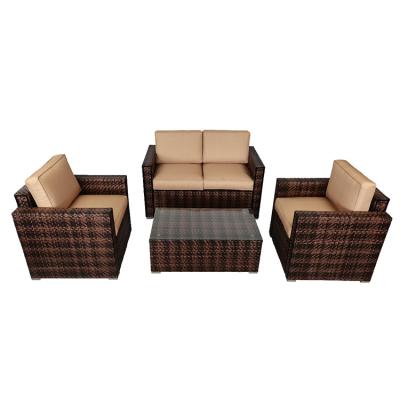 China Best Selling Modern Massage Style Furniture Sofa Set Rattan Patio Furniture Plastic Wicker for sale