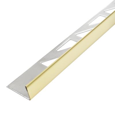 China Modern High Quality Modern Design Living Room Wall Tile Trim Mirror Trim Decoration SS Gold S Shaped Profile for sale