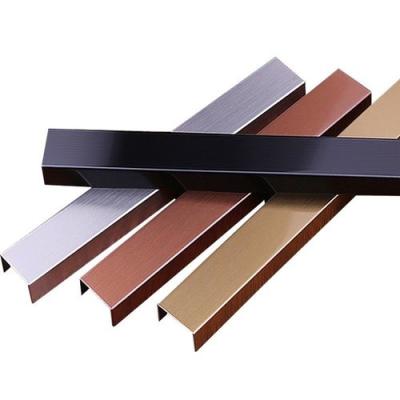 China Modern Factory Directly U Shape Stainless Steel Tile Trims For Floor And Wall Decoration for sale