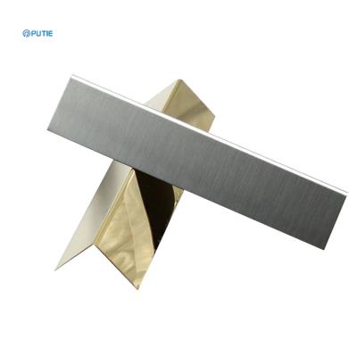 China Best Selling Modern Stainless Steel Tile Trim Tile Strips Metal Tile Corner Profiles for sale