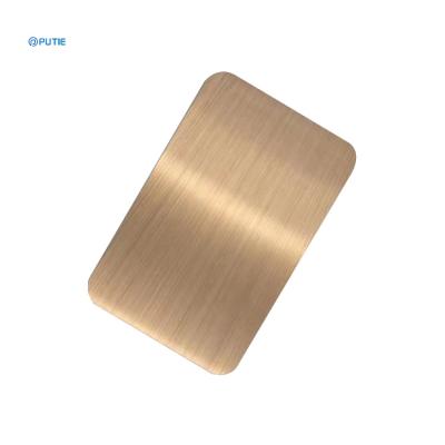 China Professional Custom Design Furniture Decoration New Color 304 Hairline Color Stainless Steel Customized Decorative Sheet for sale