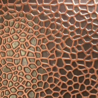 China Professional Furniture Decoration Factory Mirror Copper Pvd Color Coated Stainless Steel Decorative Sheet For Honeycomb Panel for sale