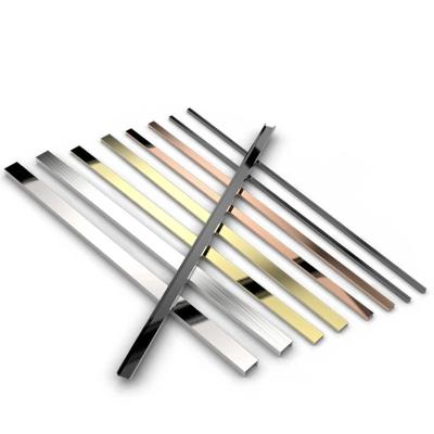 China Foshan 201 Modern Accessories 304Tile Custom Metal Wall Corner Edge Stainless Steel Tile Trim 10*10*10 U Shaped For Tile Profile for sale