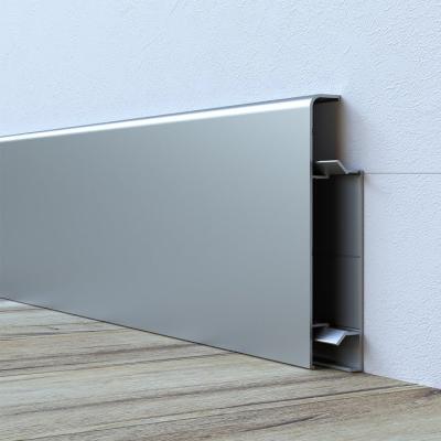 China Modern Flooring Trim Aluminum Alloy Profile Flooring Accessories Waterproof Skirting Board Skirting Baseboard for sale