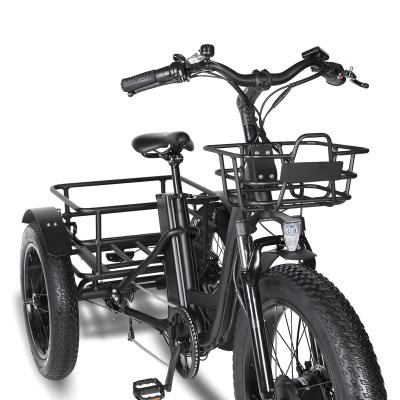 China Aluminum alloy electric bicycle 20 inch fat tire electric tricycle 3 wheel electric electric bicycle for sale