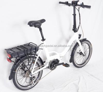 China Lightweight aluminum alloy small folding ebike with bafang max crank motor (HJ-FMAX01) for sale