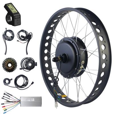 China 72V 3000W Bicycle Brushless Conversion Kit Rear Rotate 20inch 26inch Wheel Electric Motor Brushless Non-speed For Fat Tire Snow Ebike Kit 20