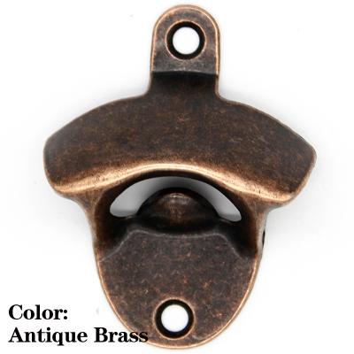 China Wholesale Amazon Wall Mounted Zinc Alloy Antique Beer Wine Brass Black Silver Wall Mounted Bottle Opener for sale