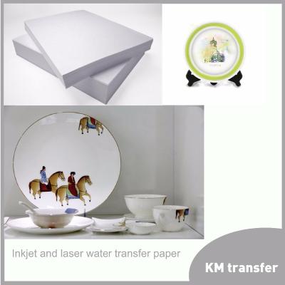 China Cheapest Premium Ceramic Inkjet And Laser KM Water Transfer Paper for sale