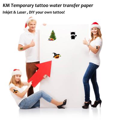 China Creative Temporary Inkjet and Laser Temporary Skin Use Home Arts Water Slide Tattoo Paper Laser for sale