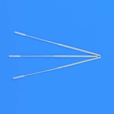 China Ergonomic Anatomic Oral Nasal Nylon Flocked Tube Sample Swab for sale