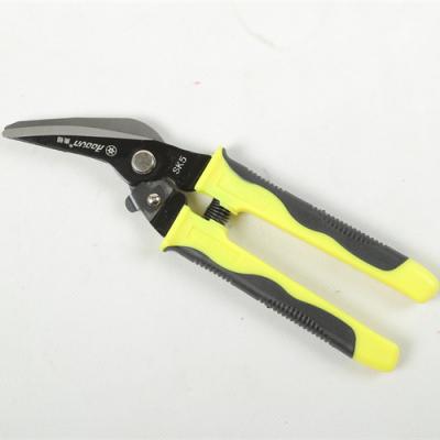 China Iron Shears Factory Outlet Stainless Steel Blade 3Cr13 Rubber Tpr Handle Tin Snips for sale