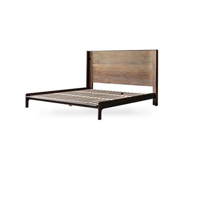 China Modern Nordic Moontree Black Walnut Flight Bed Cherry Double Solid Wood Bed Simple Modern White Oak Log Bed 1.8 Meters for sale