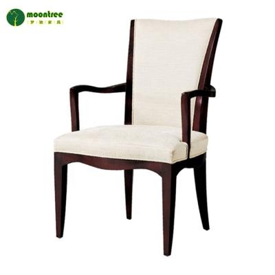 China Restaurant Chair Moontree MDC-1141 Made In China White Leather Hotel Wood Dining Chair for sale