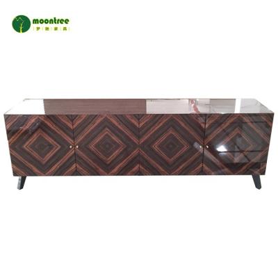 China Living Room Cabinet Moontree MHC-1138 Hotel Living Room Furniture Ebony Wood TV Cabinet for sale