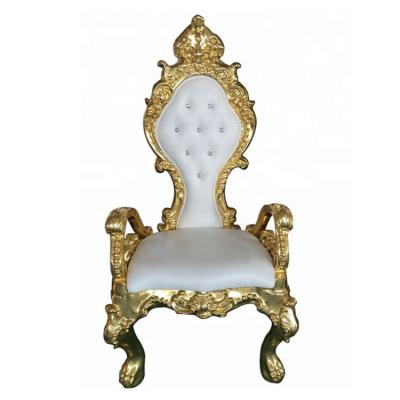 China Modern Wedding Chair Cheapest High Back King Sliver Throne Chairs Luxury Hotel Royal High Back Chair for sale